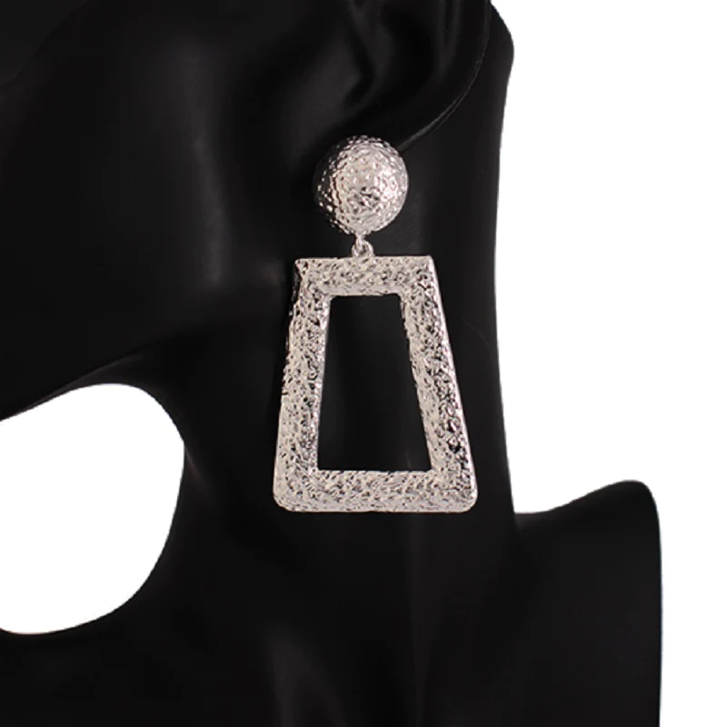 Silver Hammered Earrings