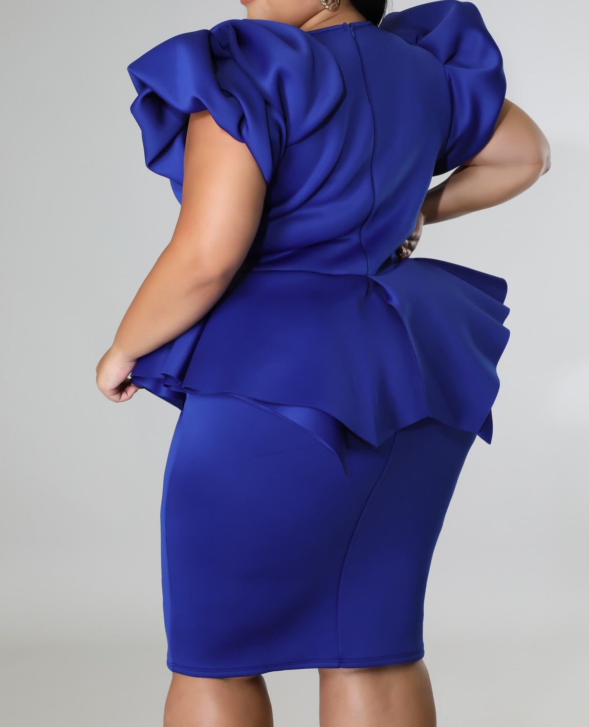 Royal Blue Ruffled Dress