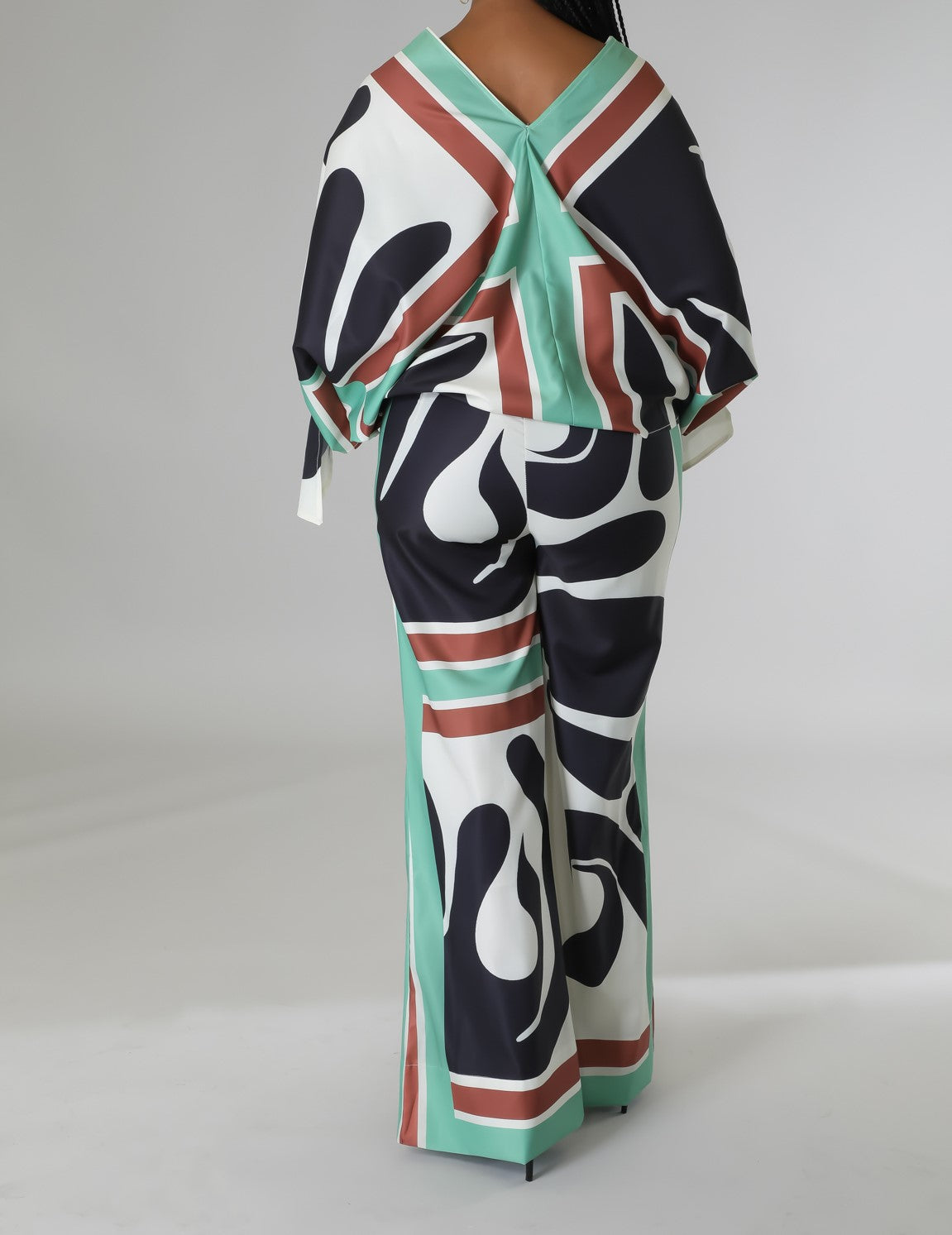 Green Multi 2pc Pant Set