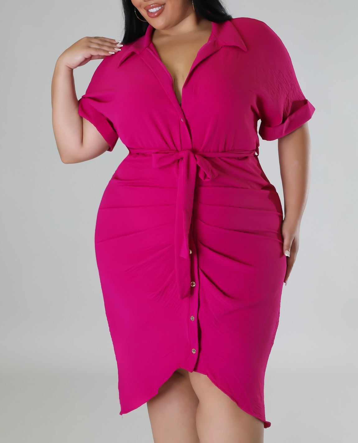 Magenta Dress Plus Size