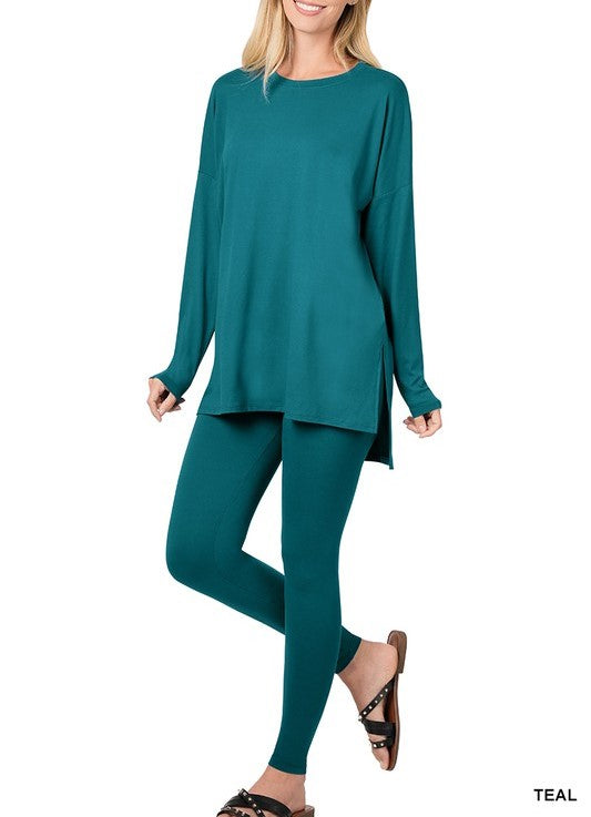 "Weekend Play" Long Sleeve Lounge 2piece Set.
